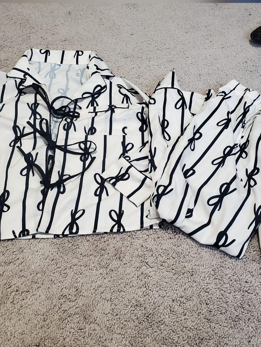 Adorable Bow PJ Set Size Medium